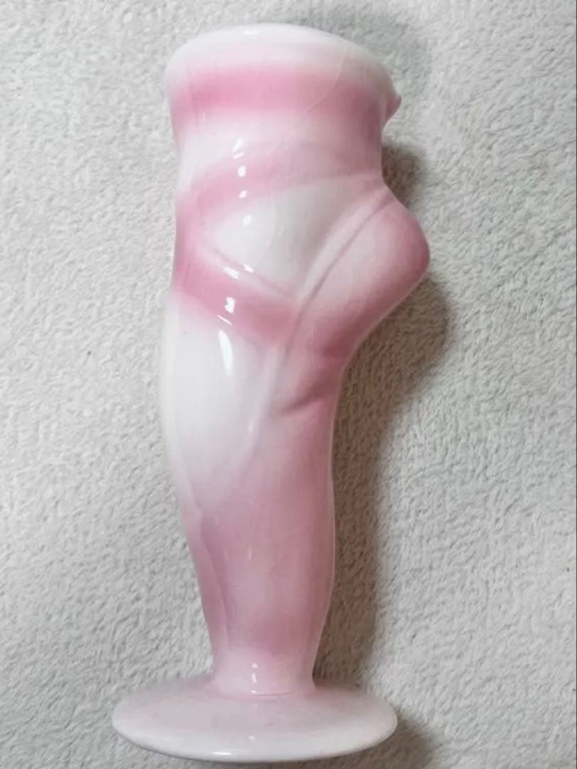 バレエシューズ　花瓶　ピンク　トウシューズ　フラワーベース　バレリーナ　骨董品