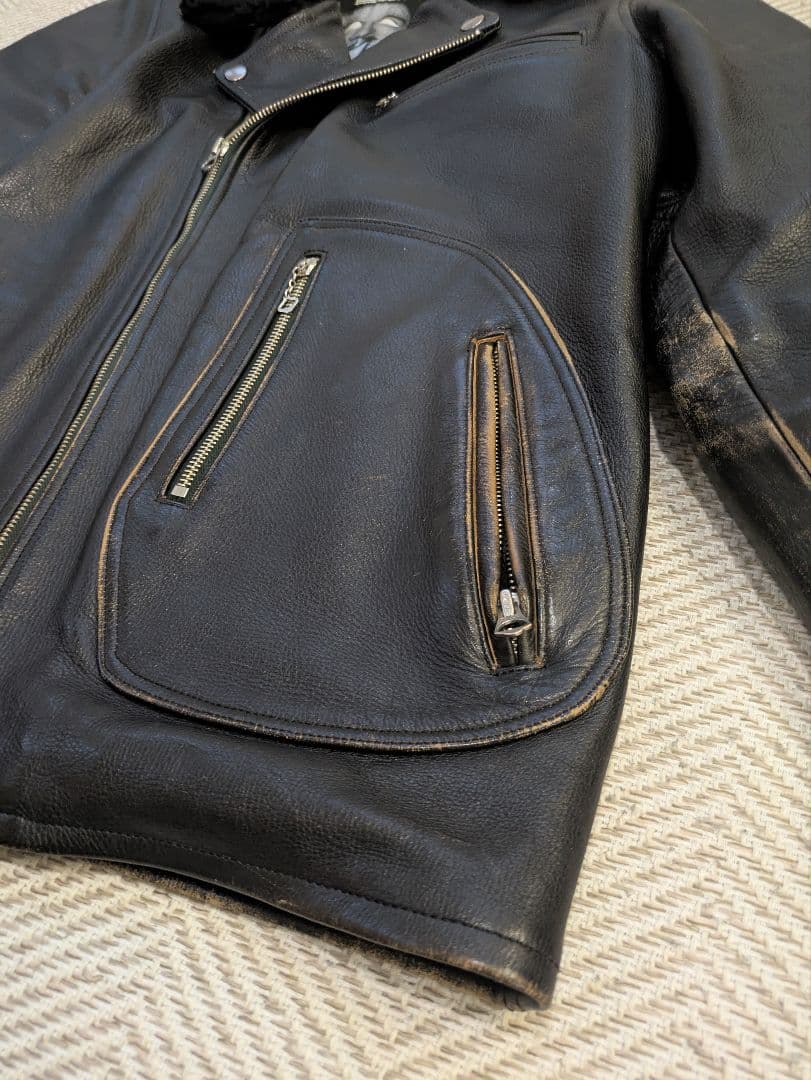 玉*置様 極小ロット　ウルフズヘッド　ワコマリア　ライダース　S　ボア付き