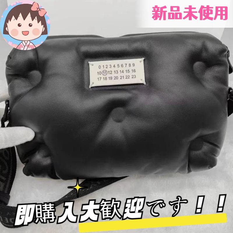 マルジェラ グラムスラム 2way ショルダーバッグ レザー ブラック