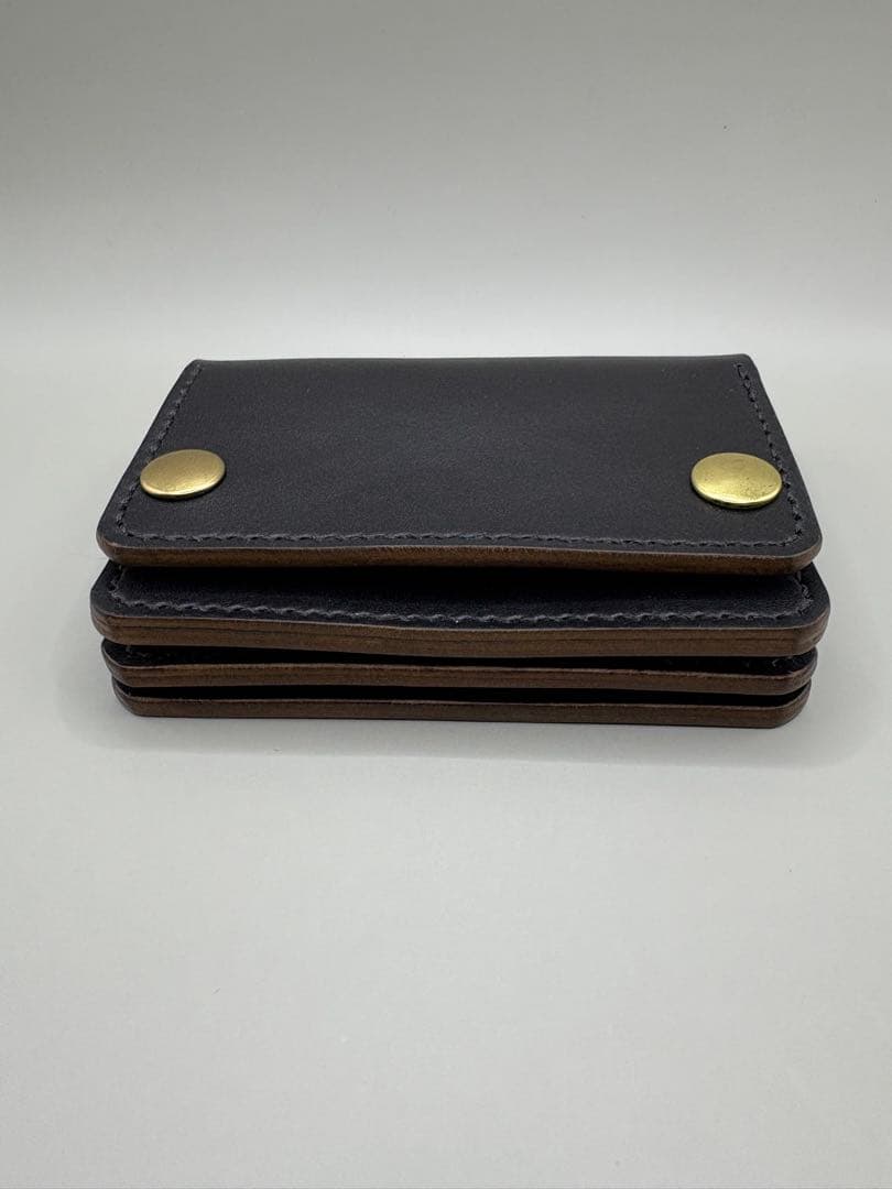 ショートトラッカーウォレット　ホースバット (MARYAM社)茶芯ブラック②