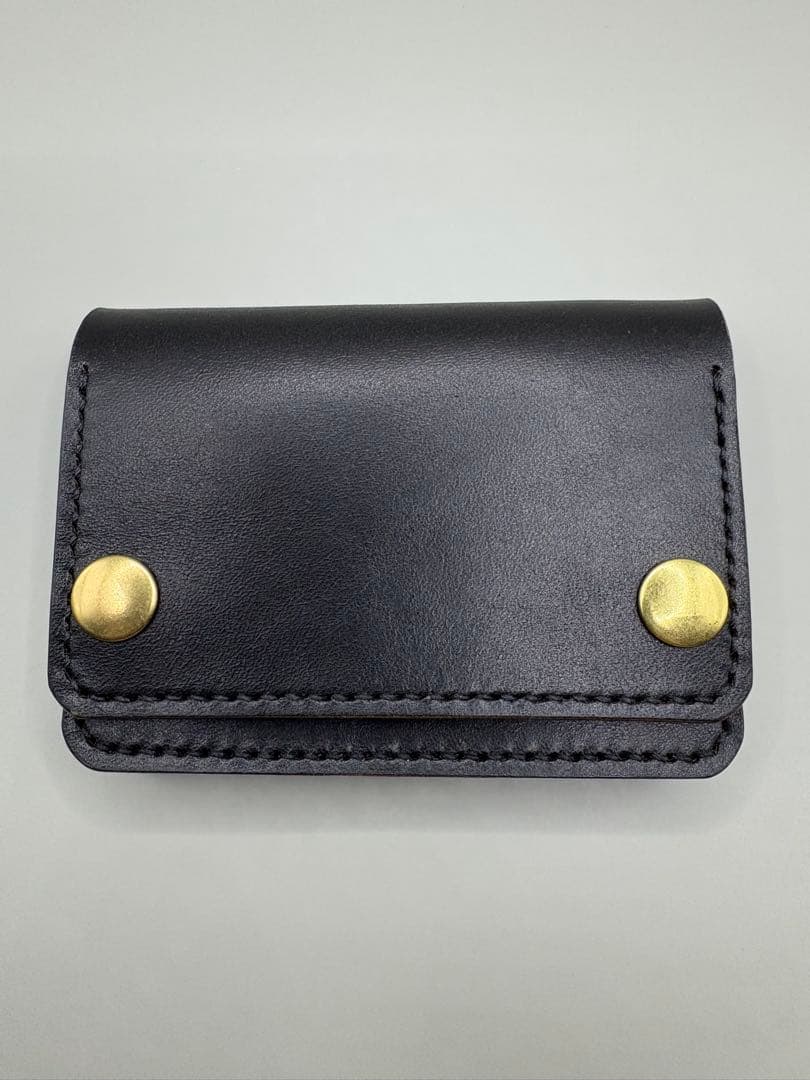 ショートトラッカーウォレット　ホースバット (MARYAM社)茶芯ブラック②