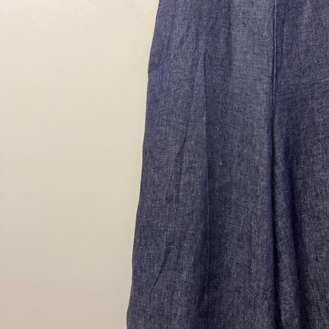 フォグリネンワーク　サロペット　レディース　デニム　オールインワン　ワイド　麻