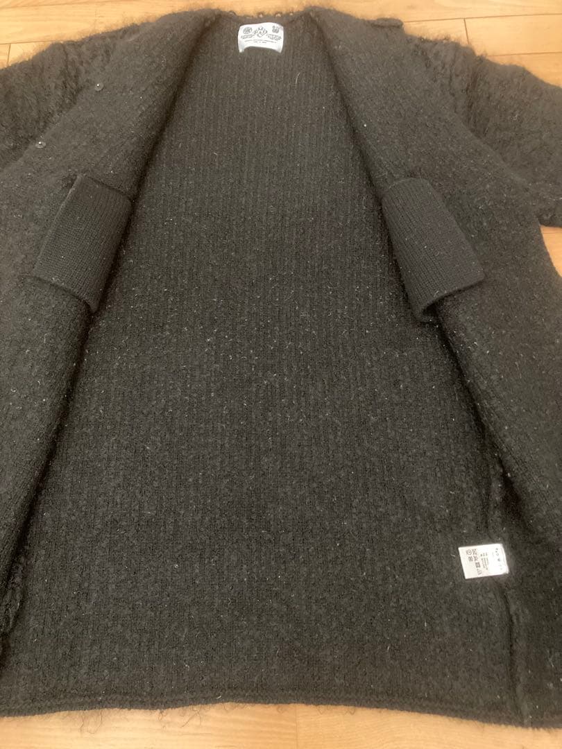 R&D.M.CO- オールドマンズテーラー ニットボアコート　ブラック