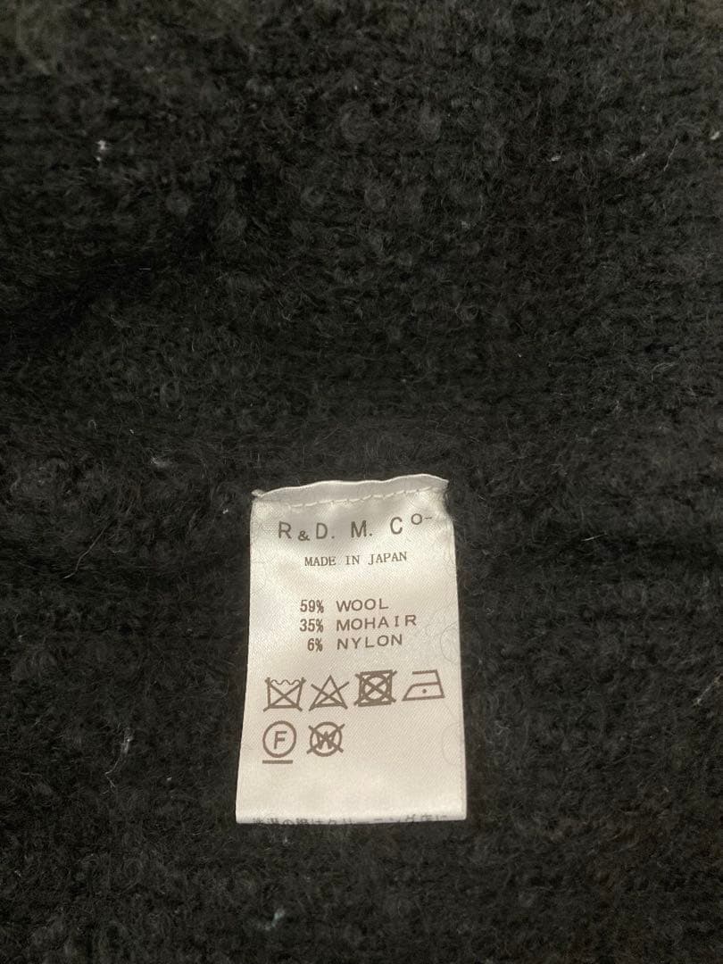 R&D.M.CO- オールドマンズテーラー ニットボアコート　ブラック