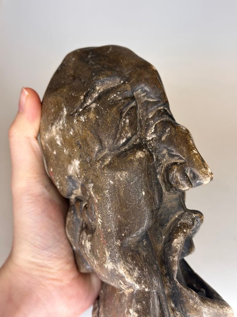 奇石 人面形 自然石 観賞石 時代物 置物