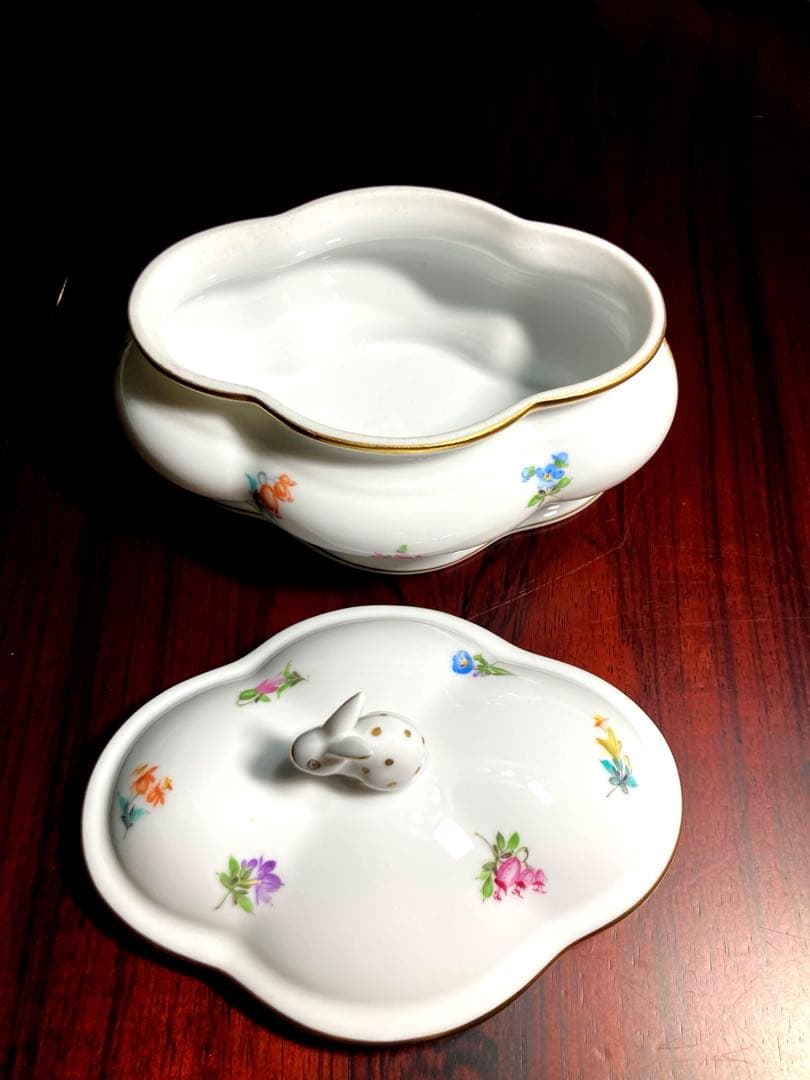 ヘレンド　うさぎボンボン入れ