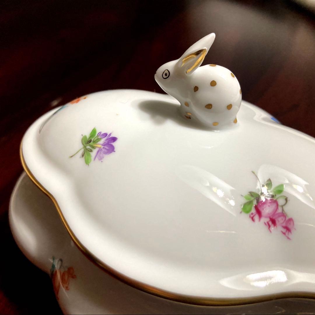 ヘレンド　うさぎボンボン入れ