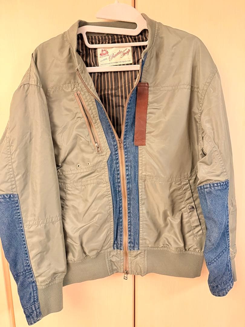 お値下げ致しました❗️Rattle Trap デニム切替MA-1ジャケット L