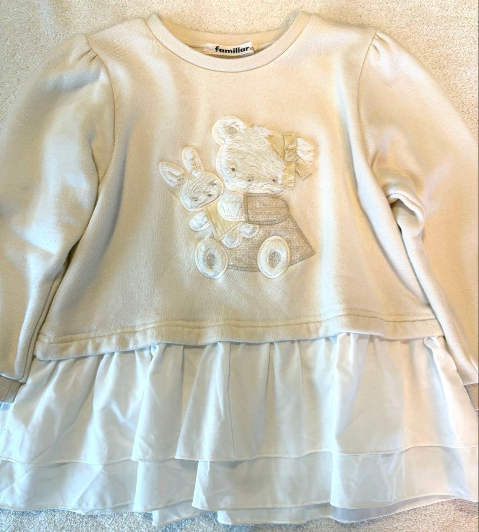 ファミリア 白 チュニック トレーナー 100cm