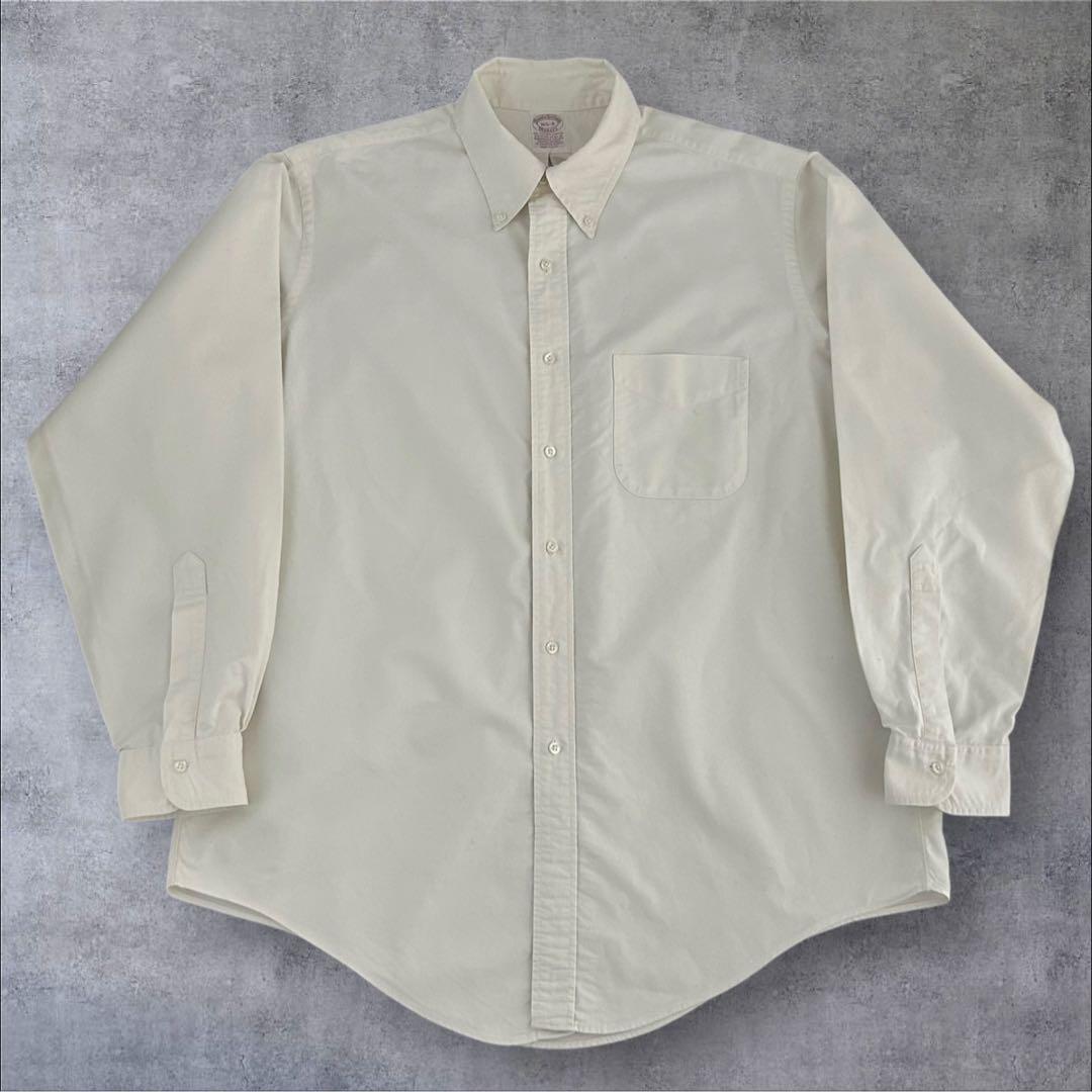 ブルックスブラザーズ USA製 オックスフォードシャツ 16 1/2 ホワイト