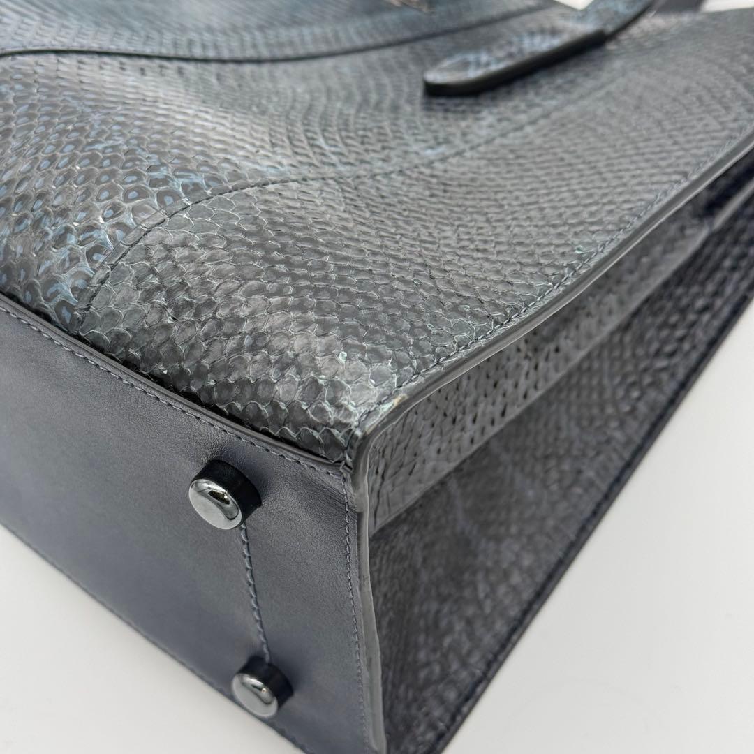 COACH チャーリーキャリーオール ヘビ革 ショルダーバッグ