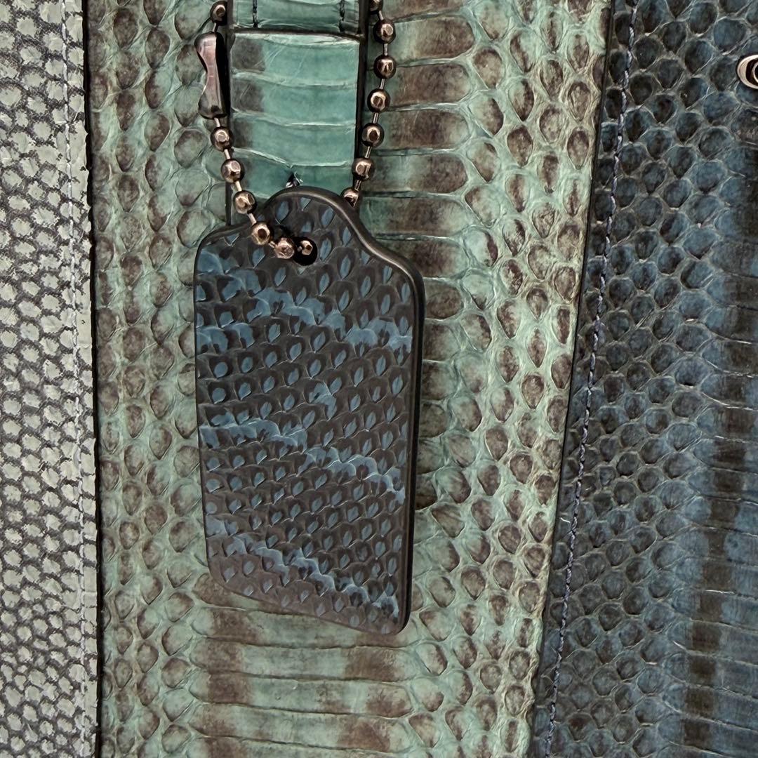 COACH チャーリーキャリーオール ヘビ革 ショルダーバッグ