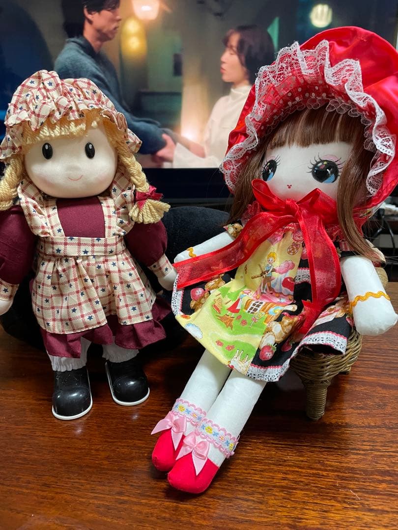 作家文化人形　ハンドメイド人形 　カントリー　ハンドメイド ぬいぐるみ2体セット