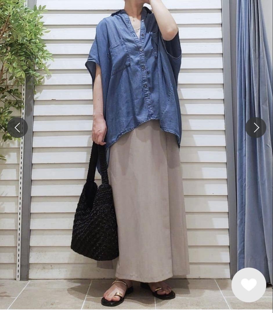 DOUX ARCHIVES ソフトデニムフレンチシャツ　BLUE