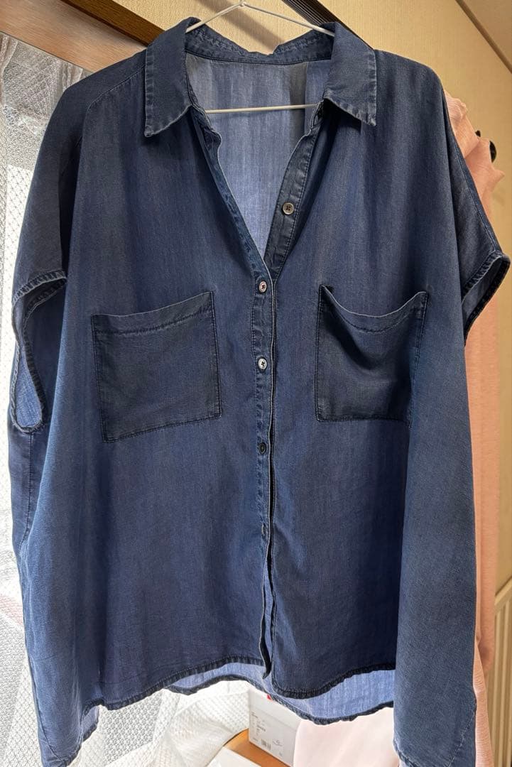 DOUX ARCHIVES ソフトデニムフレンチシャツ　BLUE