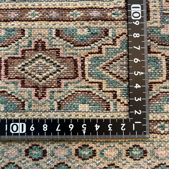 【新品未使用】パキスタン産　手織り　高級絨毯