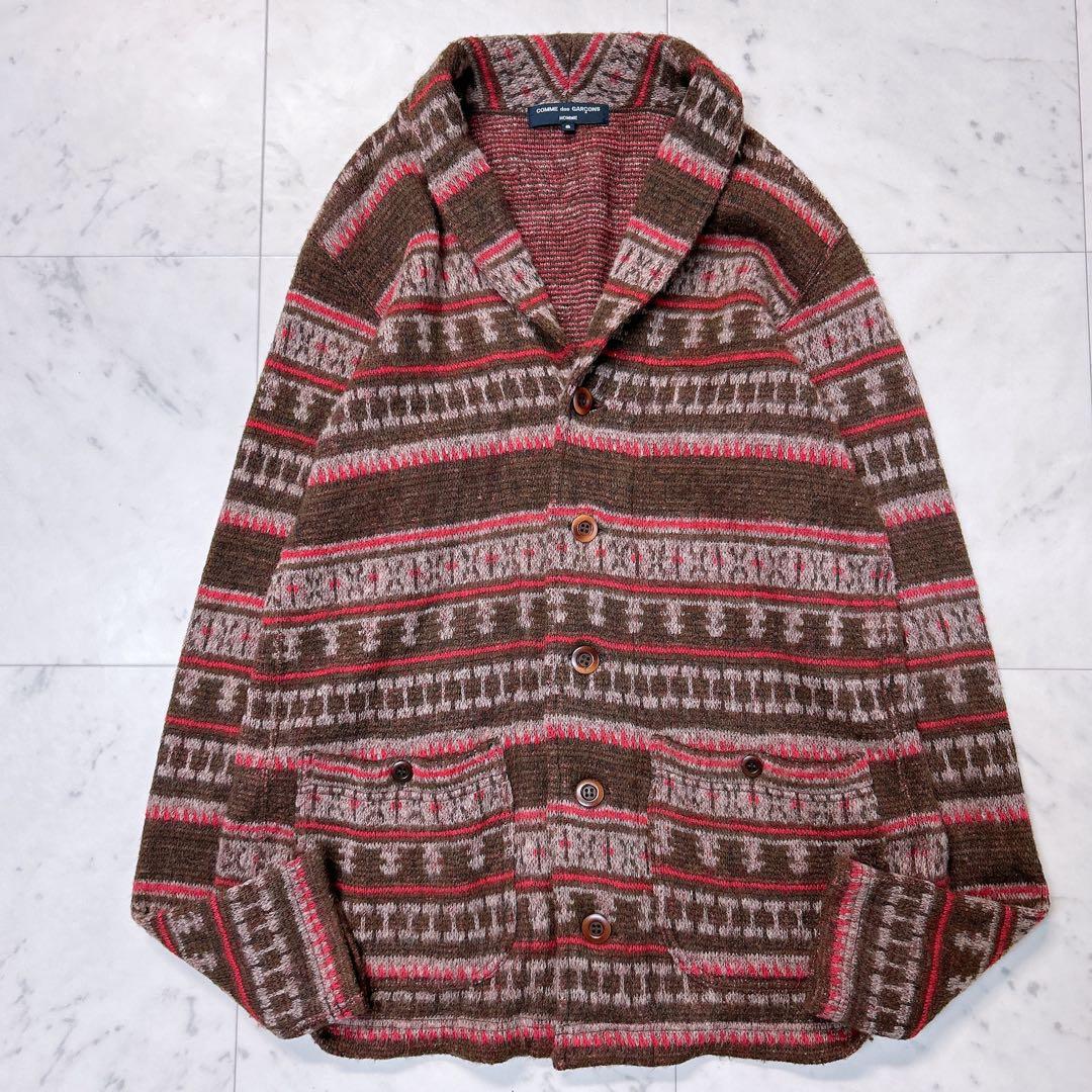 コムデギャルソンオム ネイティブ柄 カーディガン S AD2013