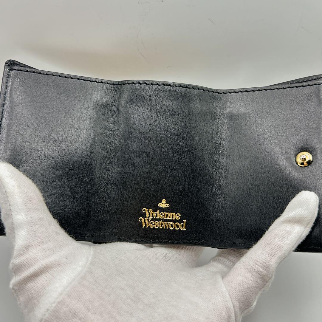 Vivienne Westwood ゴールドオーブロゴ 三つ折り財布 ミニ財布