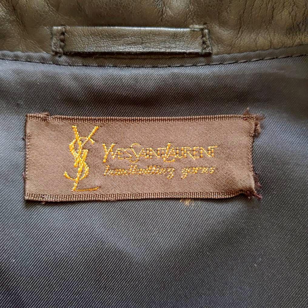 あ*ぱ様 Yves Saint Laurent 牛革 レザージャケット レザーブ