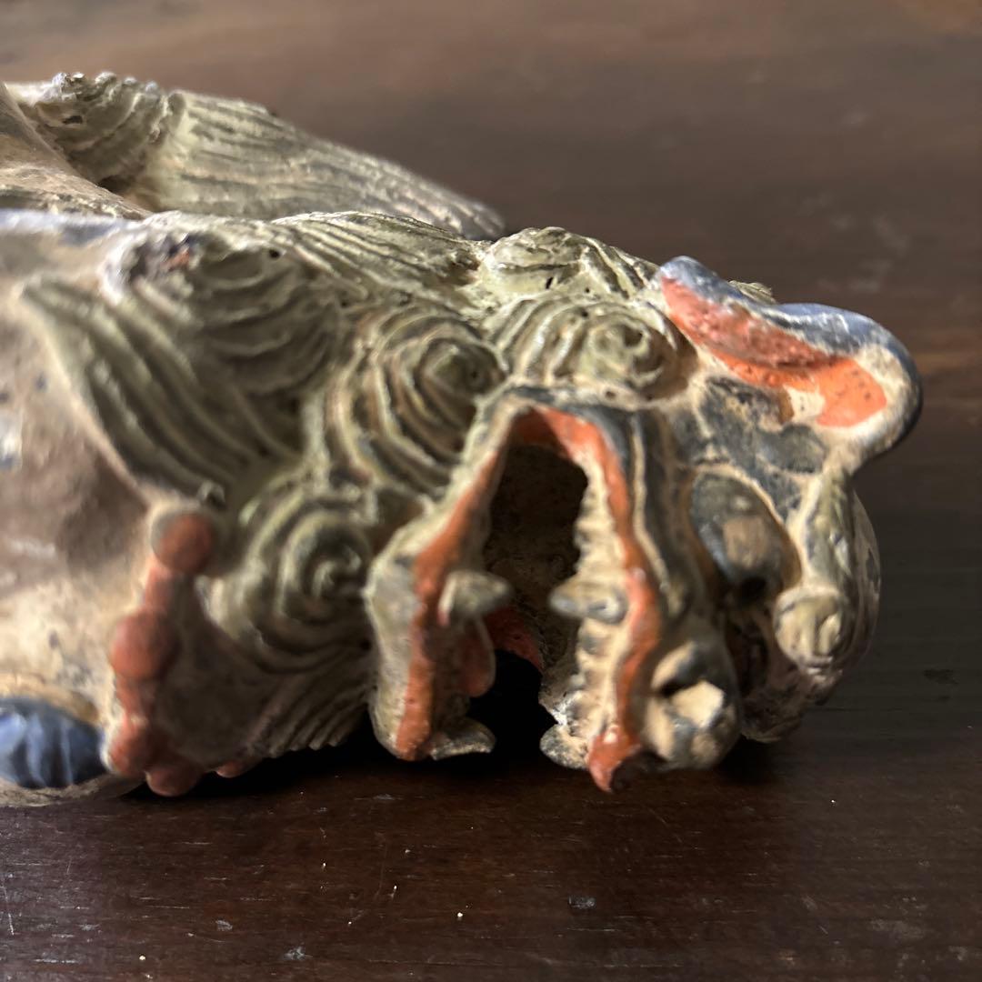 古琉球　壷屋　シーサー　狛犬　アンティーク　骨董信仰　招き猫　福助　古美術　李朝