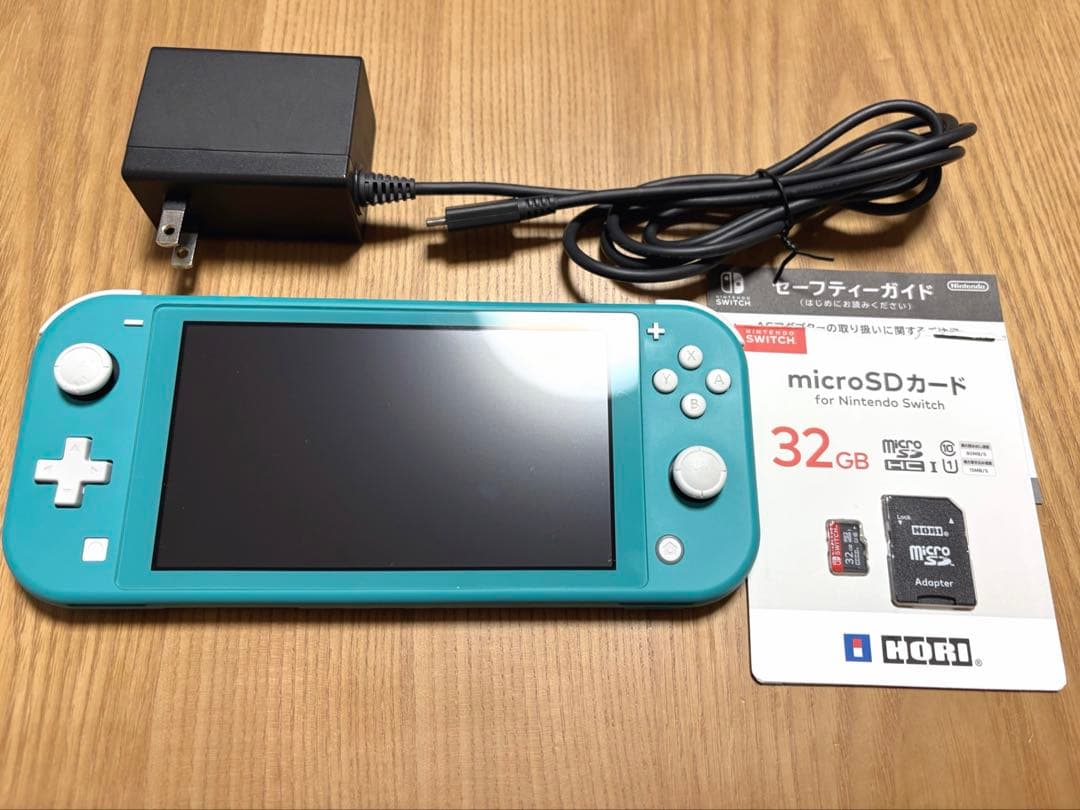 Nintendo Switch Lite ターコイズ 充電器 SDカード付き