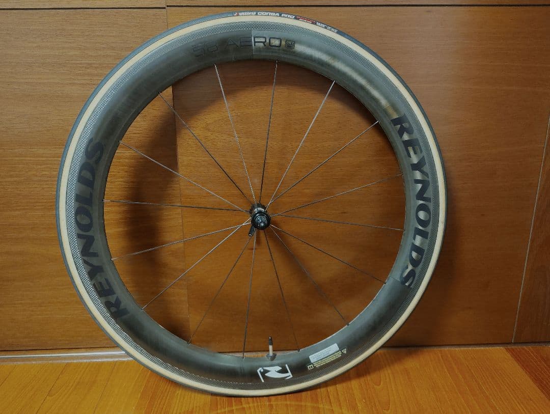 【麦茶】レイノルズ　58AERO　リムブレーキフルカーボンホイール