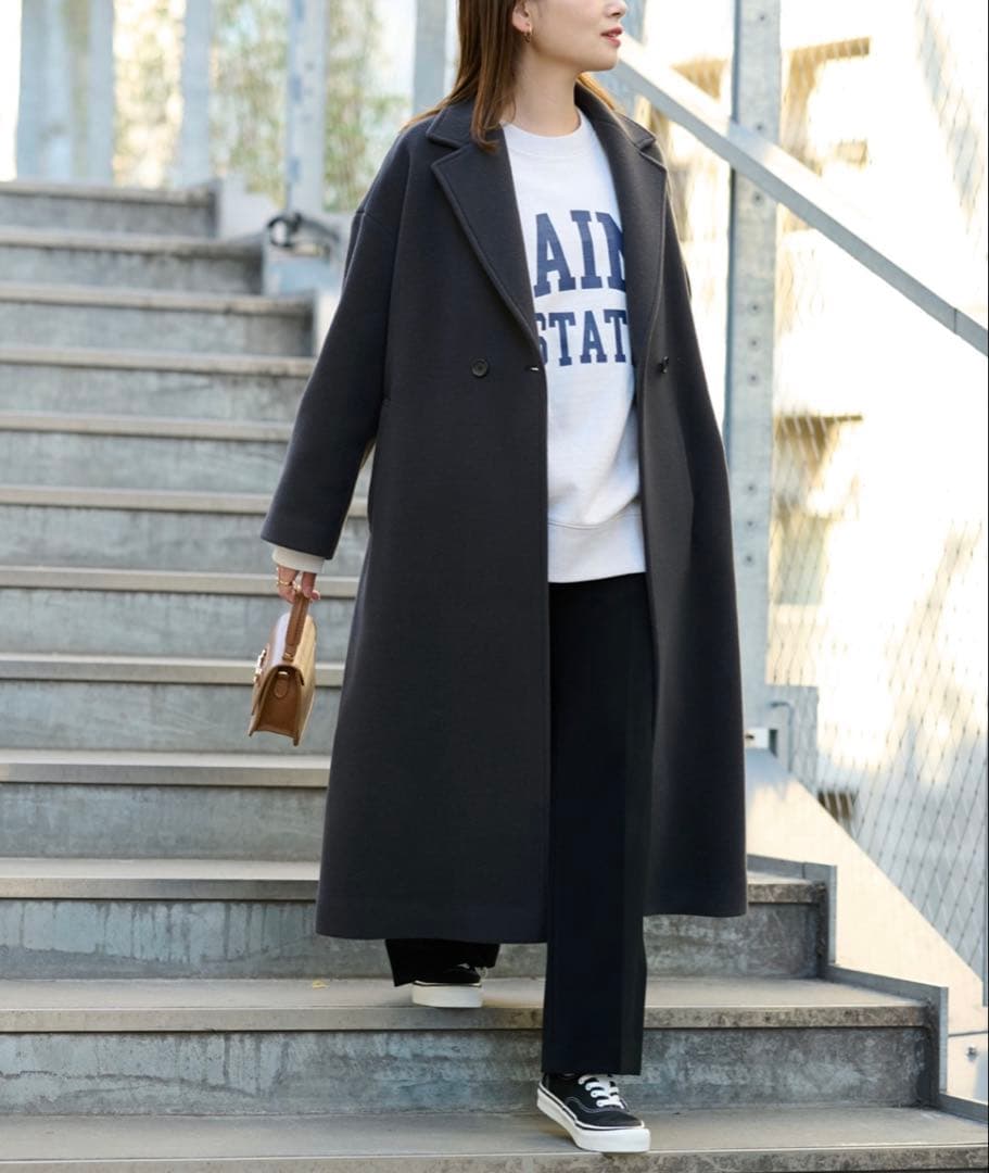 22AW✨JOURNAL STANDARD ダブルモッサロングコート　38