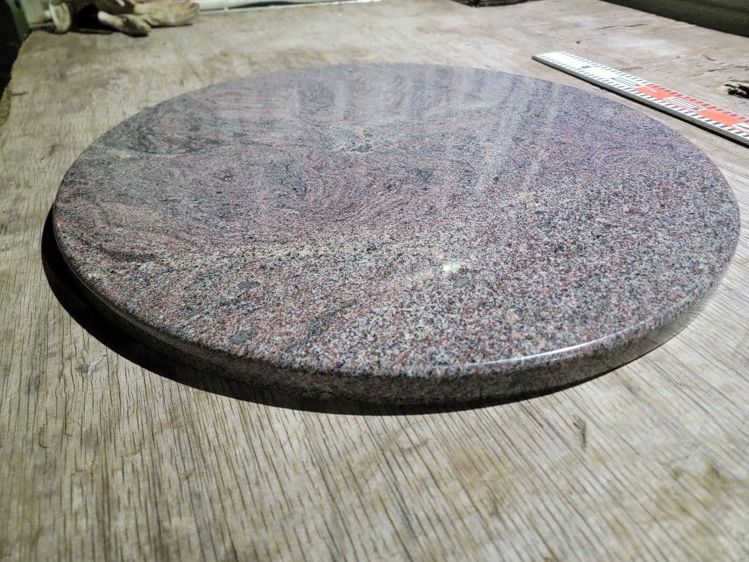 御影石 円形 Φ60cm　お庭のテーブル天板としていかがですか？