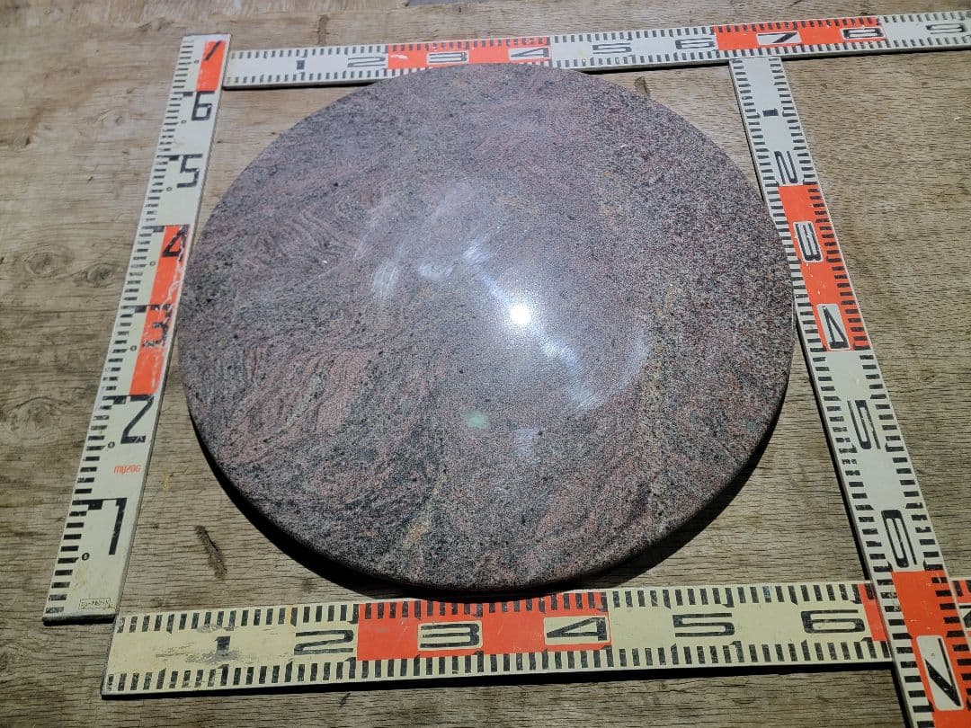 御影石 円形 Φ60cm　お庭のテーブル天板としていかがですか？