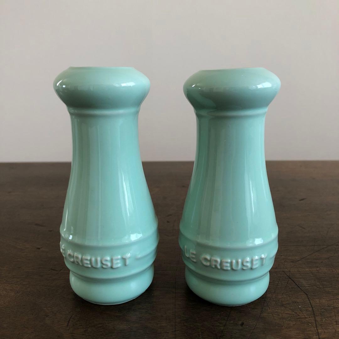値下げ　(未使用品) LE CREUSET 塩・胡椒入れ ミントグリーン
