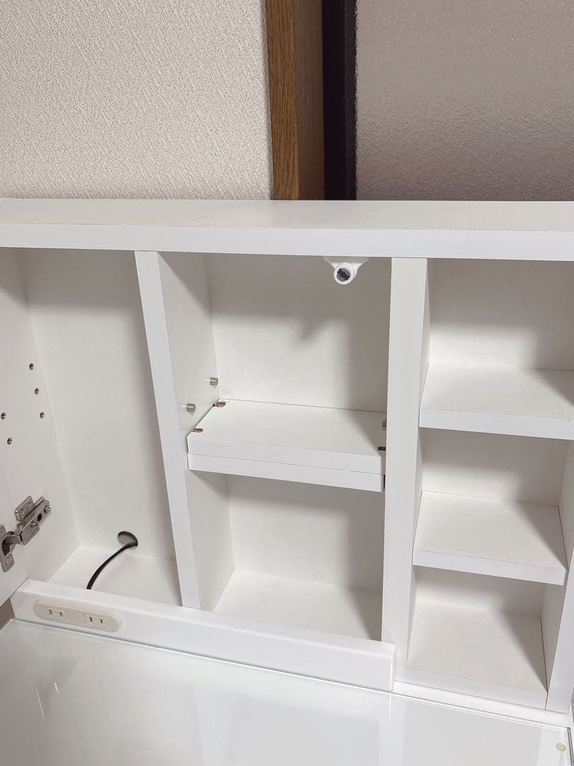 ドレッサー 幅60cm 楽天１位 白 ホワイト クリスタル取手　送料込み