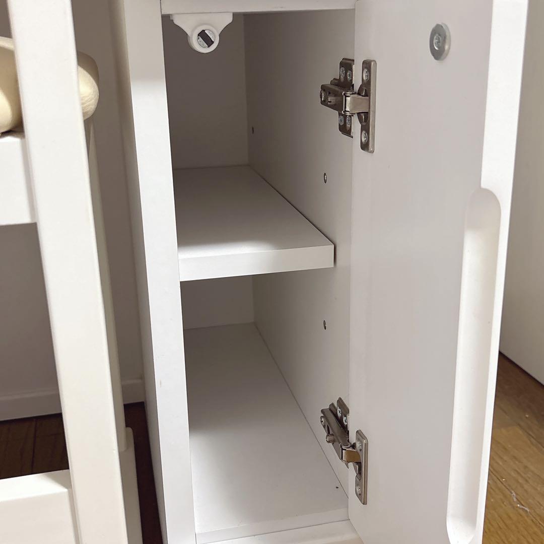 ドレッサー 幅60cm 楽天１位 白 ホワイト クリスタル取手　送料込み