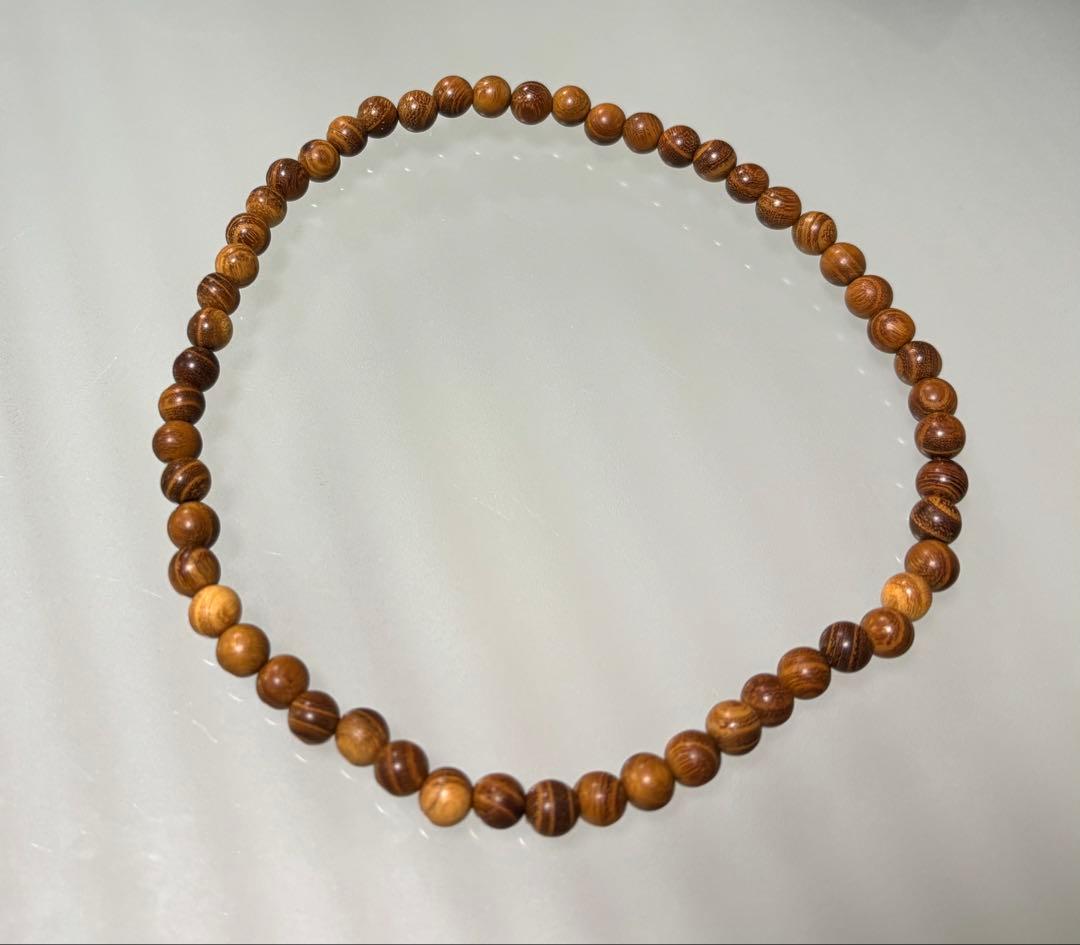 希少木 金絹楠五十四玉ブレスレット