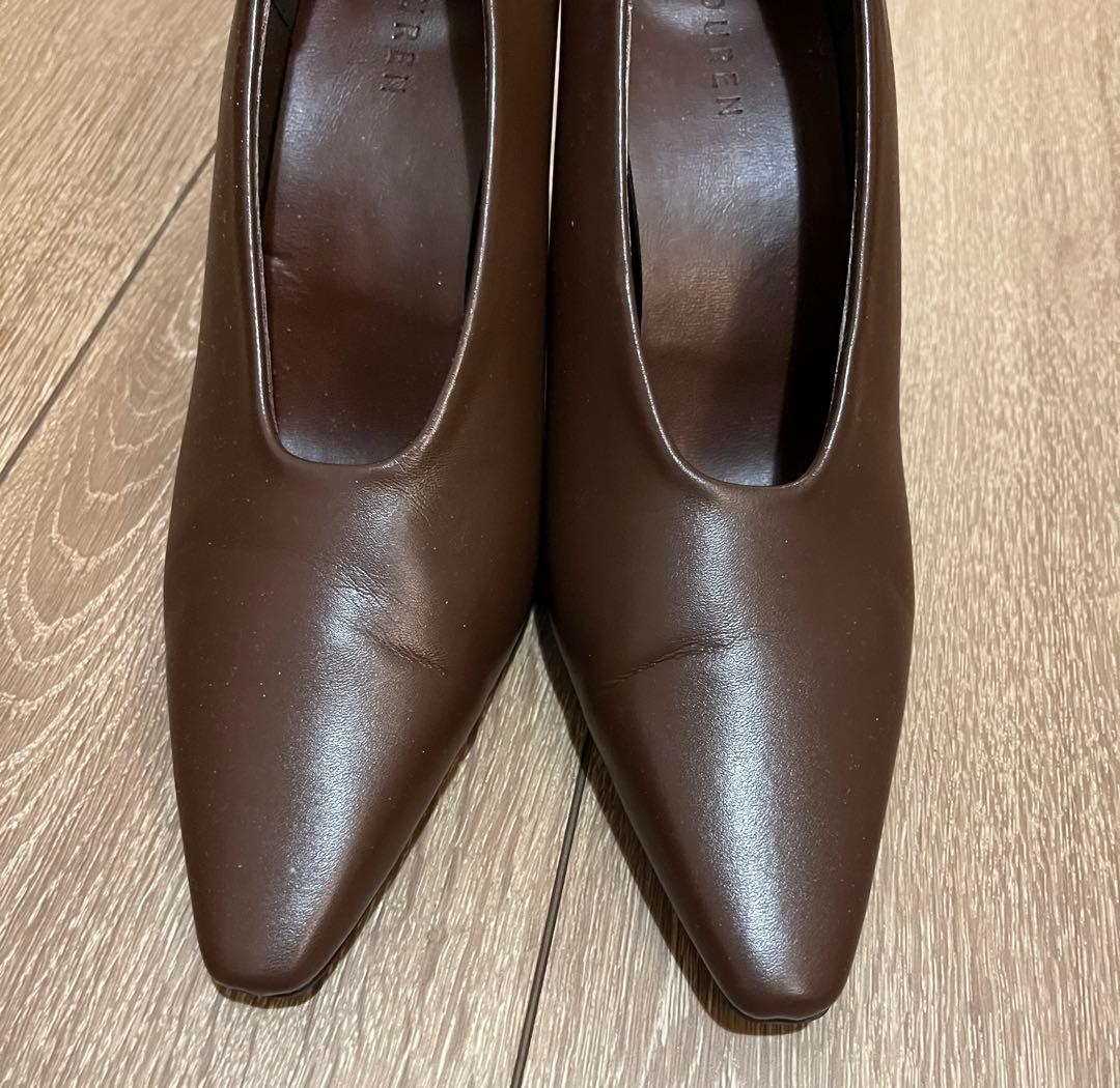 louren ローレン　パンプス　pointed toe pumps ブラウン