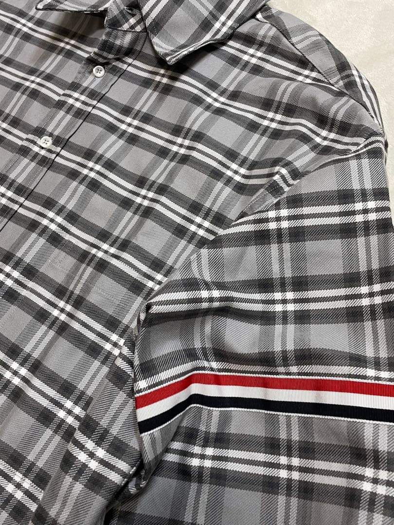 【美品】Thom Browne 袖テープ チェックシャツ サイズ1