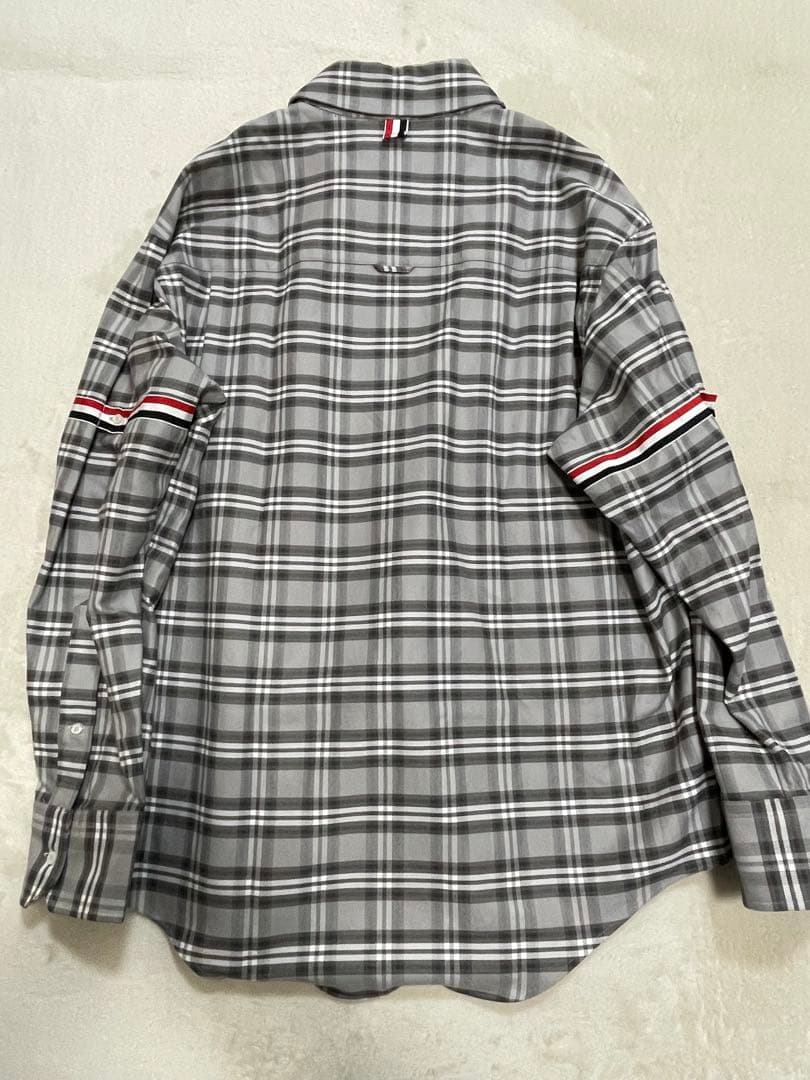 【美品】Thom Browne 袖テープ チェックシャツ サイズ1