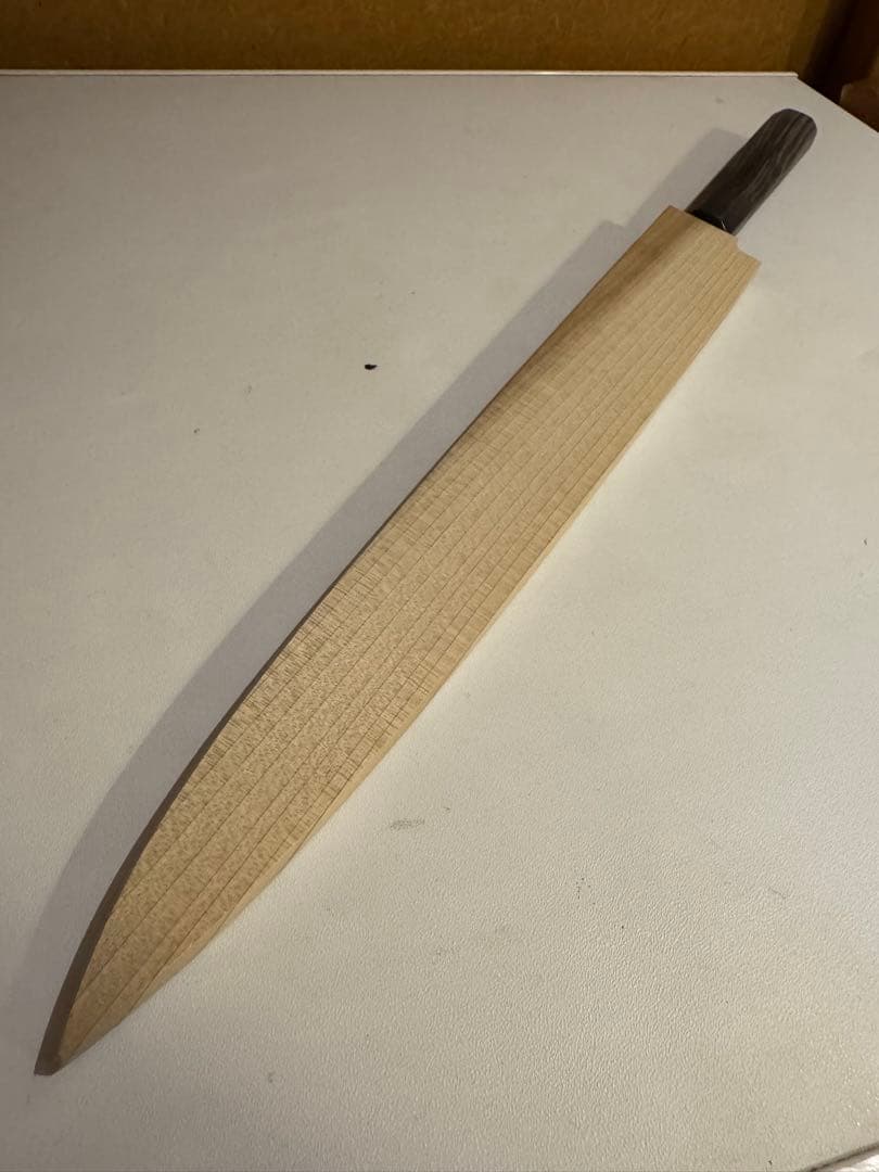 柳刃包丁 約30cm 木製ハンドル 鞘付き