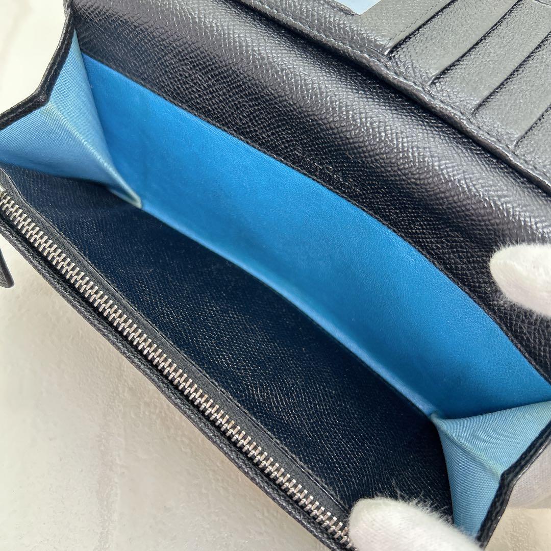 美品✨ブルガリ BVLGARI ロゴリング 長財布 ブラック 黒 シルバー金具