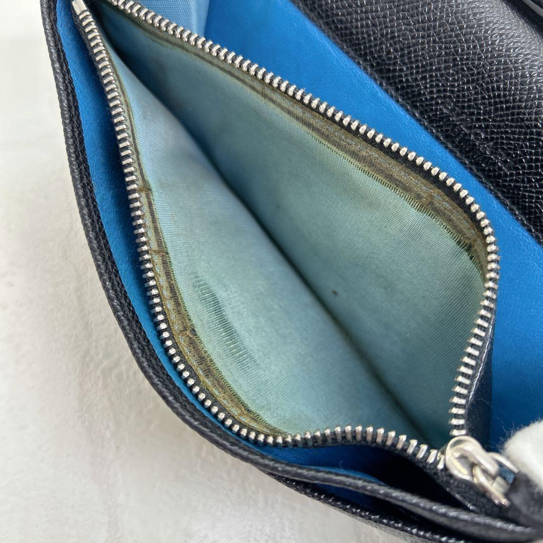 美品✨ブルガリ BVLGARI ロゴリング 長財布 ブラック 黒 シルバー金具