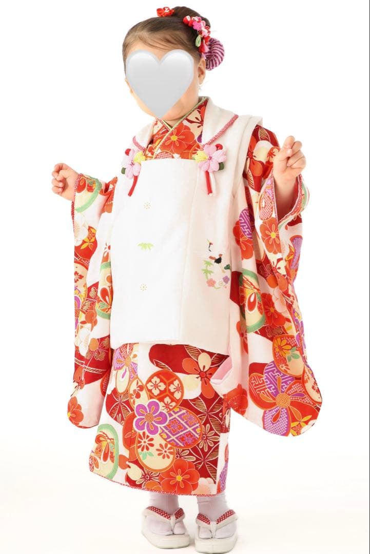 七五三 着物 3歳 祝い着・被布セット 正絹 女の子