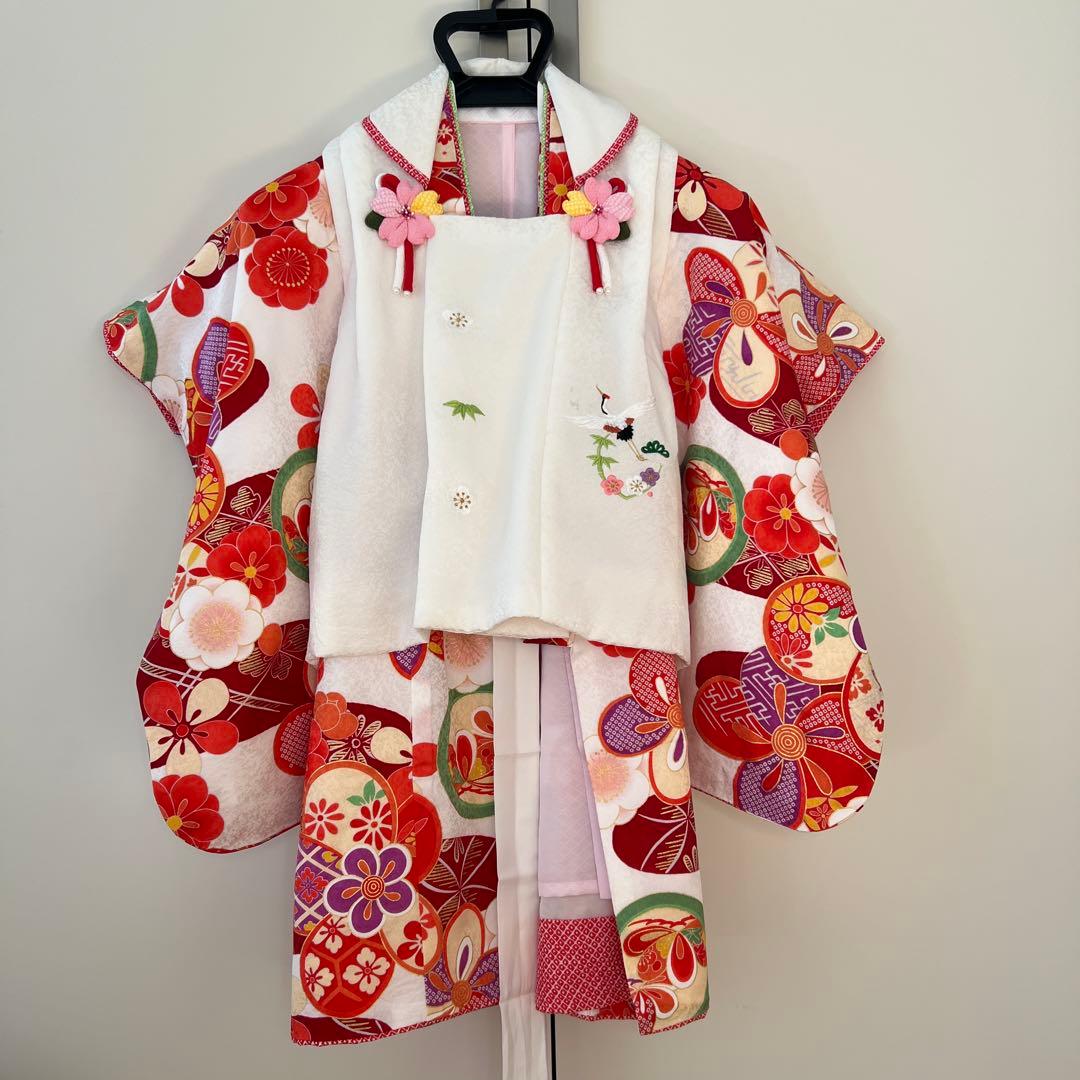 七五三 着物 3歳 祝い着・被布セット 正絹 女の子