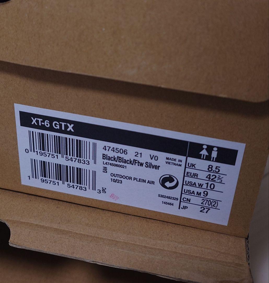 【国内正規品・新品】サロモン　XT-6 GTX　27.0㎝
