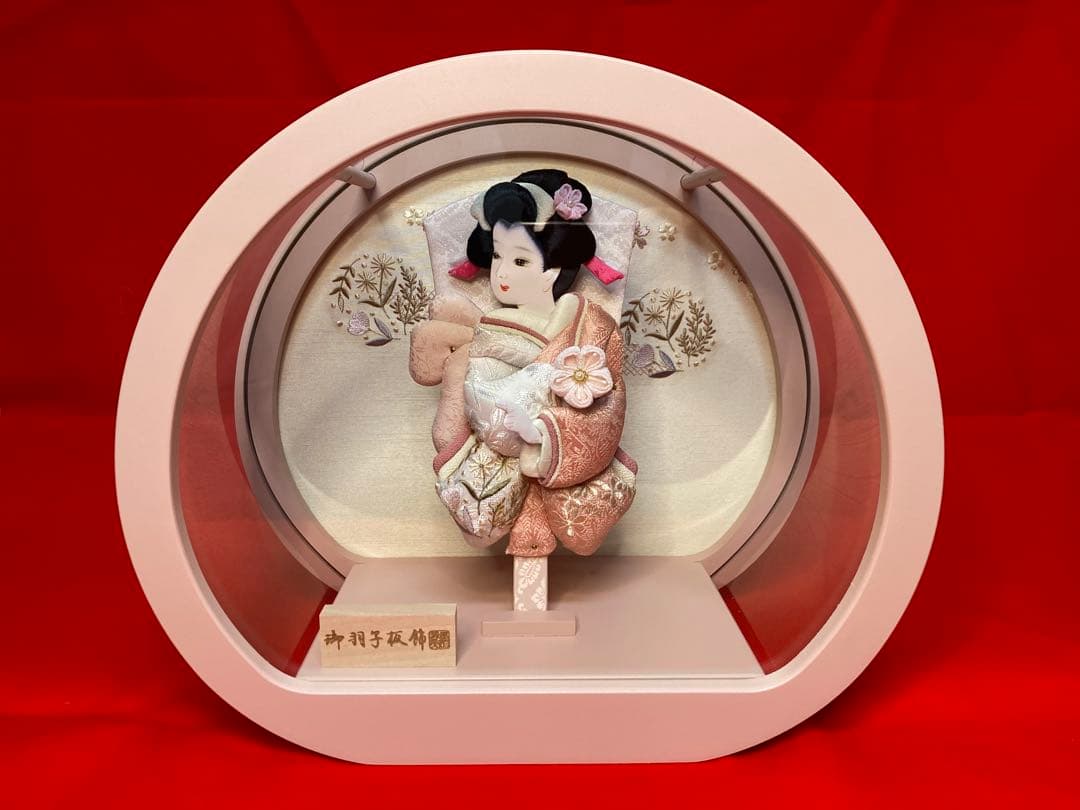 羽子板　円形アクリルケース７号・サイズ間口約３４×奥行約１６×高さ約２９㎝