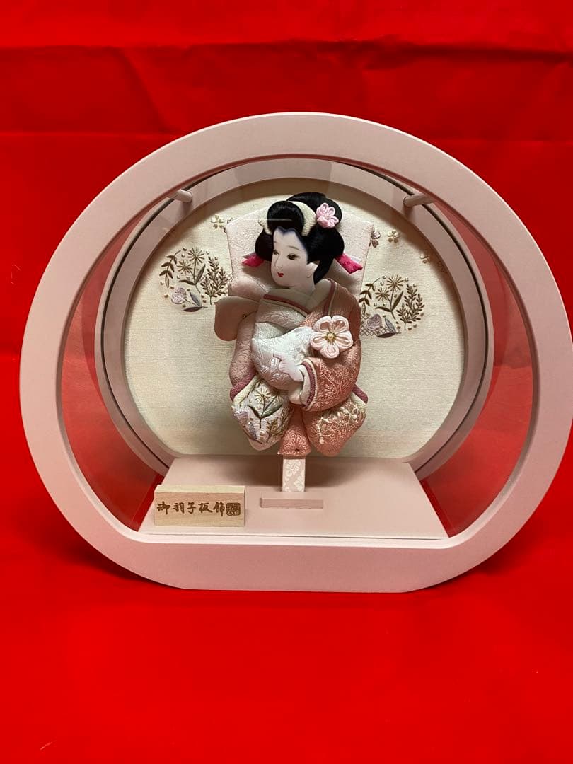 羽子板　円形アクリルケース７号・サイズ間口約３４×奥行約１６×高さ約２９㎝