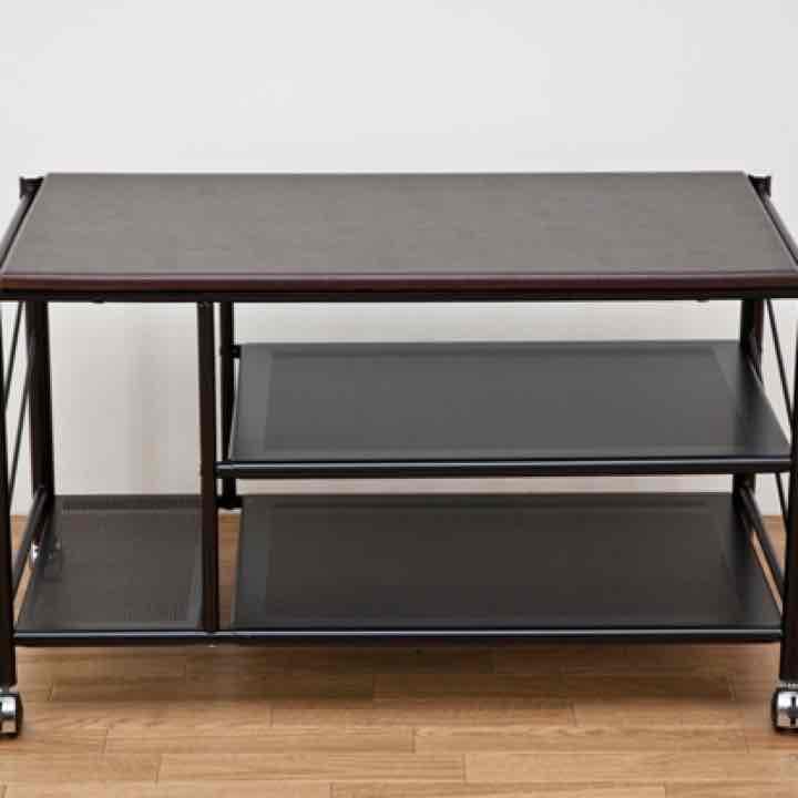 ゲーム機収納AVラック　80幅　BK/WH