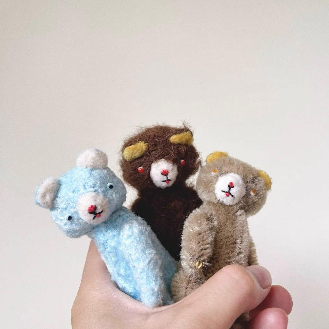 点々仔熊 テディベア ミニチュア アーティストベア 海外作家様 ハンドメイド