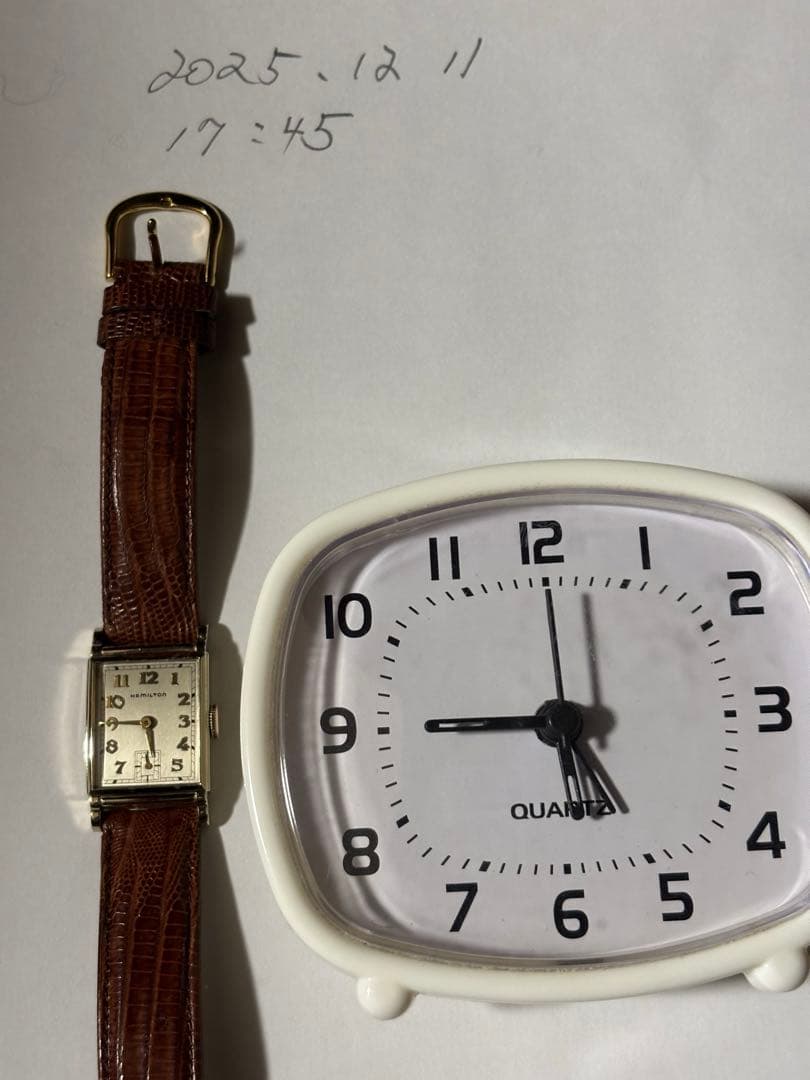 レ*チ様 激安早物勝ハミルトン　希少EATON 手巻植字インデックス18金無垢素