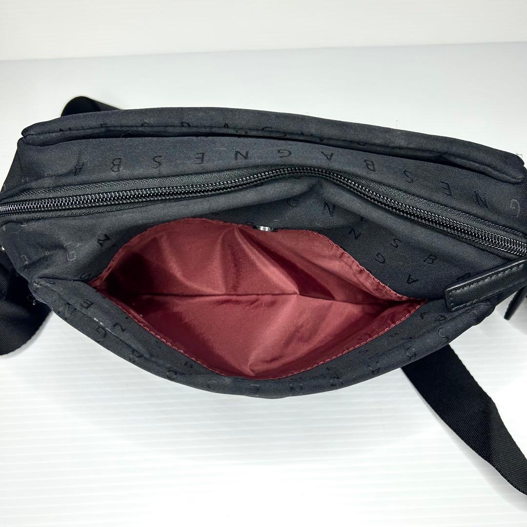 大人気 美品☆agnes b VOYAGE ショルダー マザーズバッグ 文字ロゴ