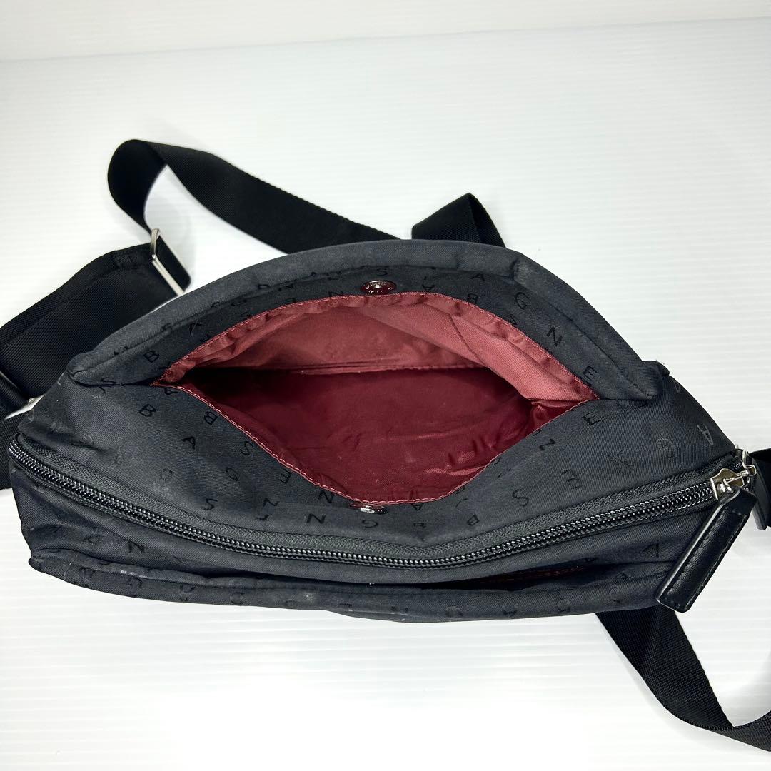 大人気 美品☆agnes b VOYAGE ショルダー マザーズバッグ 文字ロゴ