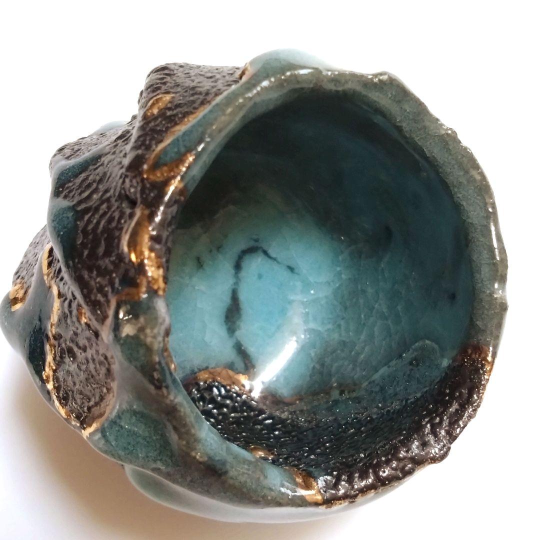 市川透　céladon（青磁）ぐい呑　未使用　共箱　備前　酒器